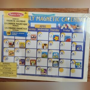 Melissa & Doug Colorful Magnetic Calendar - Blue and Yellow New In Package